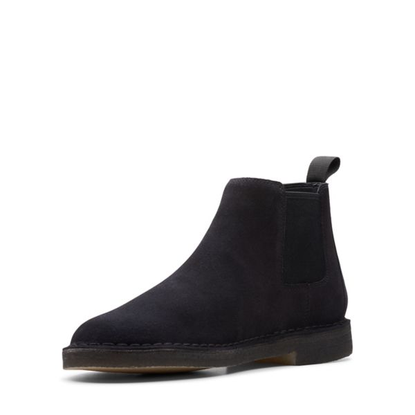 Clarks Mens Desert Chelsea Chelsea Boots Black | UK-6152470